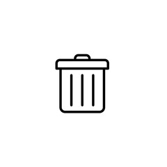 Trash can line icon, Delete line icon symbol vector