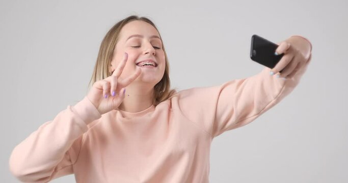 Girl taking a selfie