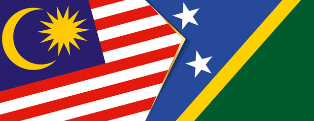 Malaysia and Solomon Islands flags, two vector flags.