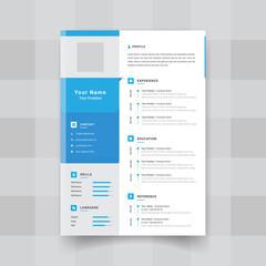 Professional creative CV resume template design	
