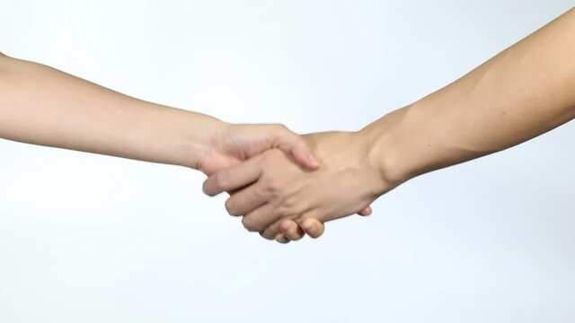 teamwork handshake concept. two people shake hands shaking hands.