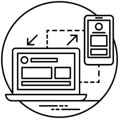 
Computer/mobile application with picture and gears to edit representing process of photo editing 

