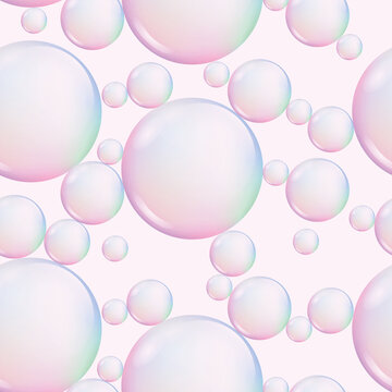seamless pattern colorful soap bubble background vector illustration EPS10