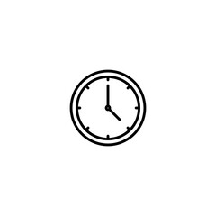 Clock line icon, Clock  symbol vector illustration