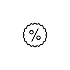 Percentage line icon vector. Discount symbol vector