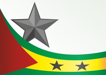 flag of Sao Tome and Principe? Democratic Republic of Sao Tome and Principe, template for the award, an official document with the flag and the symbol of Sao Tome and Principe