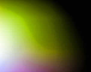 colorful green and blue abstract retro blur light color overlay texture natural holographic on black.