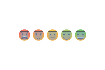 Set of emoticon with coronavirus