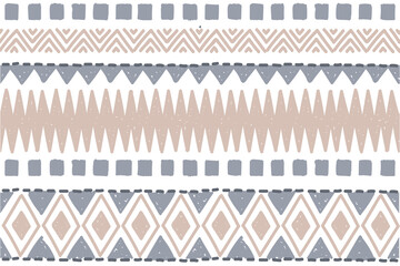 Ethnic vector seamless pattern. Tribal geometric background, boho motif, maya, aztec ornament illustration. rug textile print texture