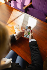 Meeting online, job or education. Close up screen. Remote working. Workplace anywhere you go with PC, devices and gadgets. Concept of distance learning, isolation, business, shopping online