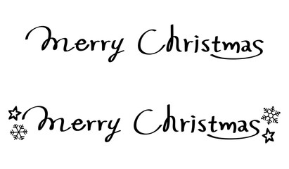 手書きのメリークリスマスのロゴマーク／レタリング／タイポグラフィ　 Merry Christmas logo, typography