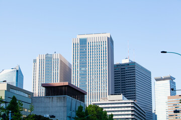 六本木通りから見た溜池山王付近のビル群