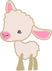 lamb themed baby print design