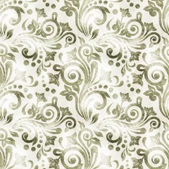 Printed roller blinds Christmas motifs Damask wallpaper. Seamless damask pattern for background or wallpaper design.