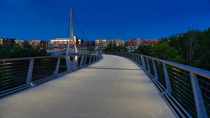 foot bridge at night