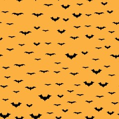 Seamless background with bats. Vector illustration.