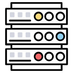 Fototapeta premium Database systems are designed to show data management icon 