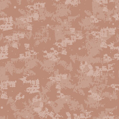 Abstract seamless pattern in brown colors. Endless textures of chaotic elements for fabric, tiles, paper, bedding.
