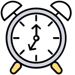 
Alarm clock has been shown to denote the icon for time  management 
