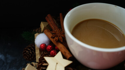 cup of coffee with chocolate