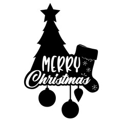 christmas card with christmas tree