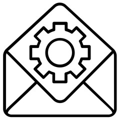 
Envelope holding a letter or draft paper, infographic for email 

