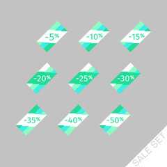 Collection of discount labels. Simple and elegant timeless design.