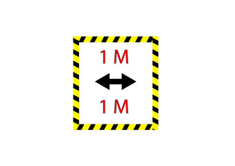 keep 1m inside of social distancing marks
