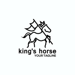 kings horse logo exclusive design inspiration