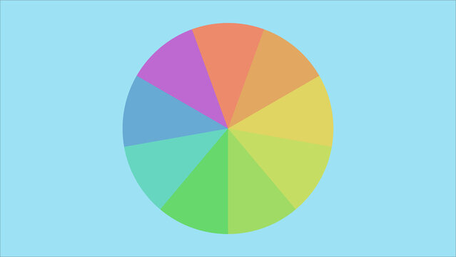 Art & Illustration circle of colours background