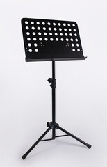 Music stand on white background