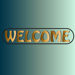 welcome lettering text. Modern calligraphy style illustration