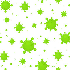 Virus seamless pattern. Infection flat design.