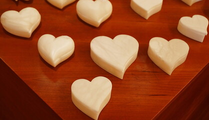 Obraz premium Alabaster hearts in Volterra, Tuscany, Italy