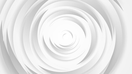 White gray circles abstract background.3D illustration with paper cut style.