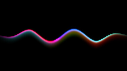Sound wave line multicolor music abstract background. Neon light curved with colorful graphic design.
