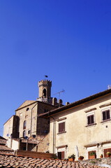 Tower of Priori Palace in Volterra, Tuscany, Italy