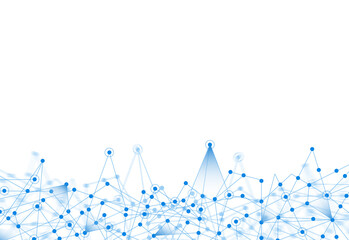 Network abstract connection isolated on white background. Network technology background with dots and lines. Ai background. Modern abstract concept. Ai vector, network technology