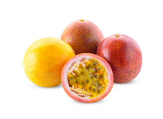 Passion fruit isolated on white background