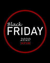 Fototapeta na wymiar Celebrating and buying Black friday 2020 sales banner and poster concept isolated 