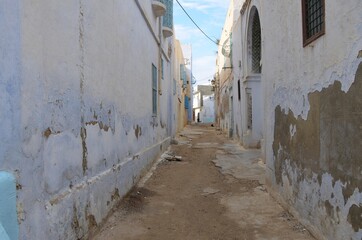 Pasajes y calles de la antigua medina de kairouan, Tunez