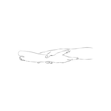 recommend clip art: SINGLE-LINE DRAWING: HANDS (9). This hand-drawn, continuous, line illustration is part of a collection artworks inspired by the drawings of Picasso. Each gesture sketch was created by hand. 
                    