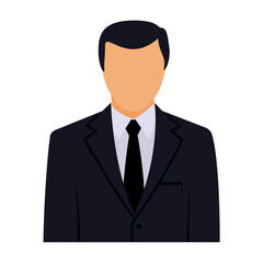 Male faceless avatar, icon. Vector illustration isolated on white background.