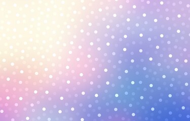 Sparkling bokeh on iridescent background. Winter holidays decor. Pink blue lilac yellow formless blur gradient. Fantasy sky. 