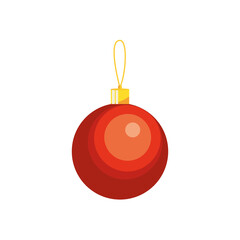christmas red ball icon, colorful design