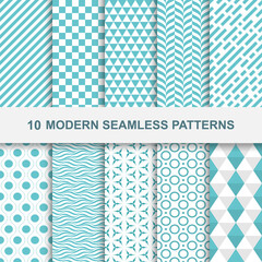 Modern seamless geometric patterns