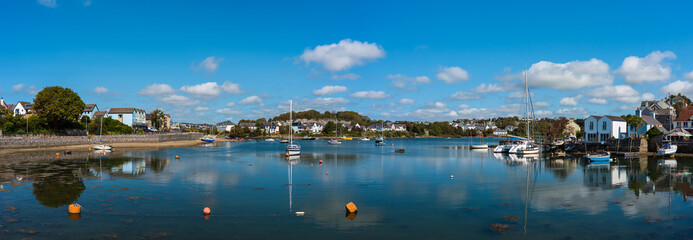 Panorama of Hooe Lake in Plymouth in Devon in England in Europe
