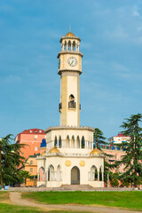 Fototapeta na wymiar Landmark Chachi Tower in Batumi, Georgia
