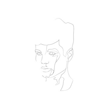 recommend clip art: SINGLE-LINE DRAWING OF A MALE FACE (1). This hand-drawn, continuous, line illustration is part of a collection artworks inspired by the drawings of Picasso. Each gesture sketch was created by hand. 