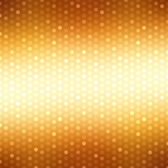 Festive golden shimmer mosaic pattern. Shiny yellow empty background. Glitter texture.